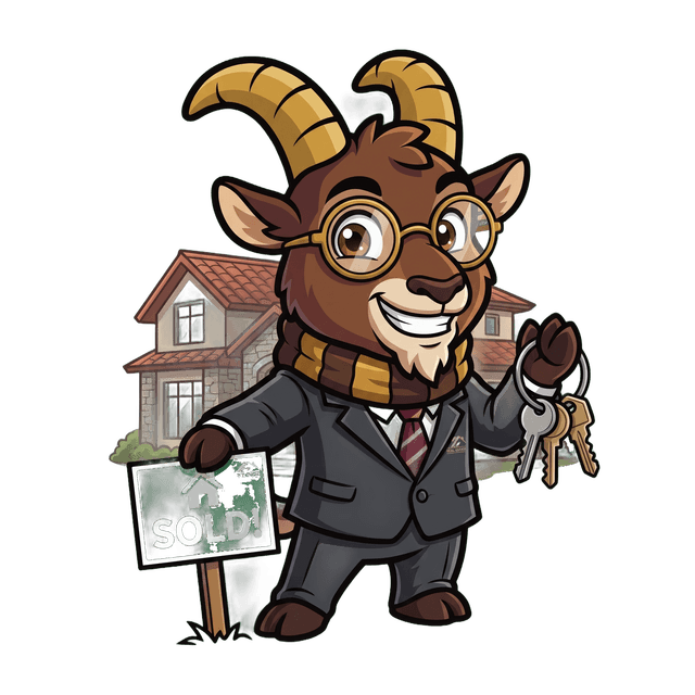 Zak the Ibex visiting a real estate office